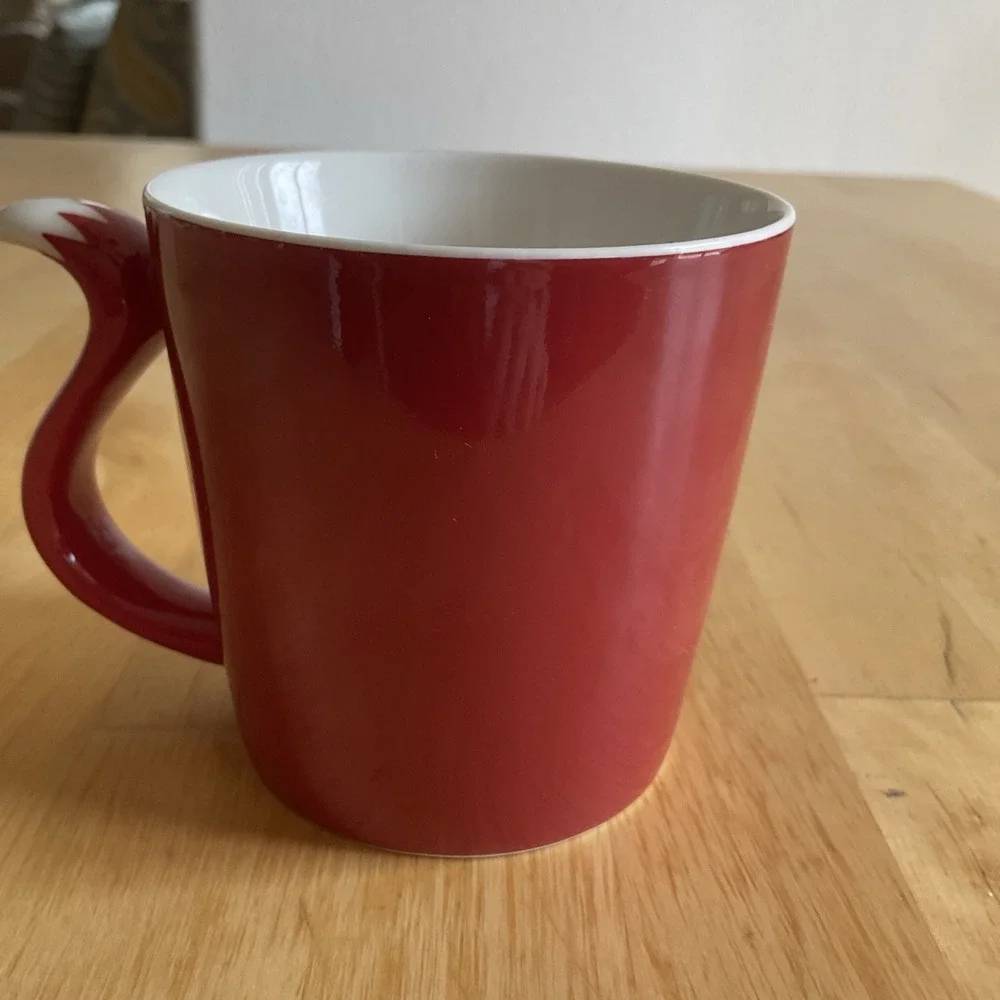 Starbucks Coffee Tea Mug 2012 Red Fox Tail Handle New Bone China - Picture 4 of 7